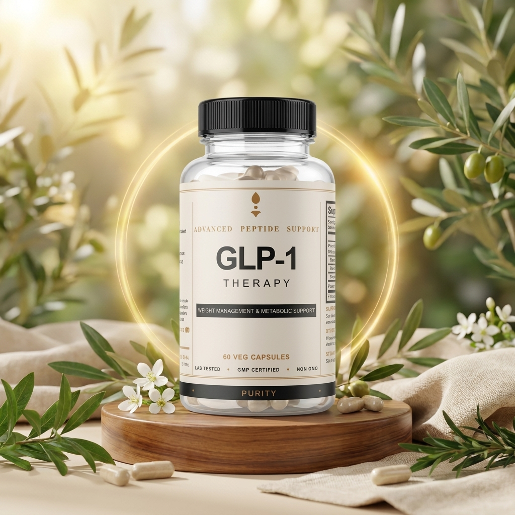 GLP-1 Therapy supplement bottle — 60 vegetarian capsules